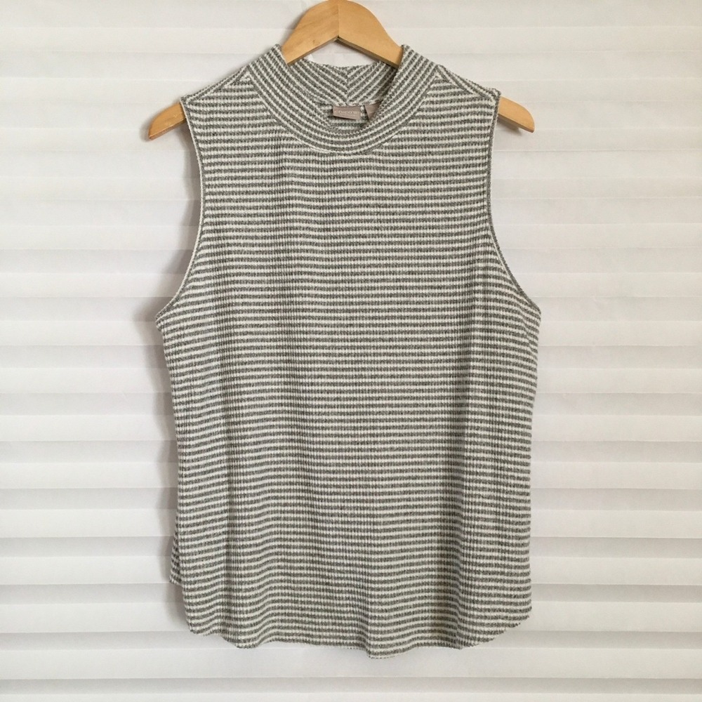 Chico's Zenergy Womens Knit Blouse Top Size 3 Stretch Pull Over Sleeveless